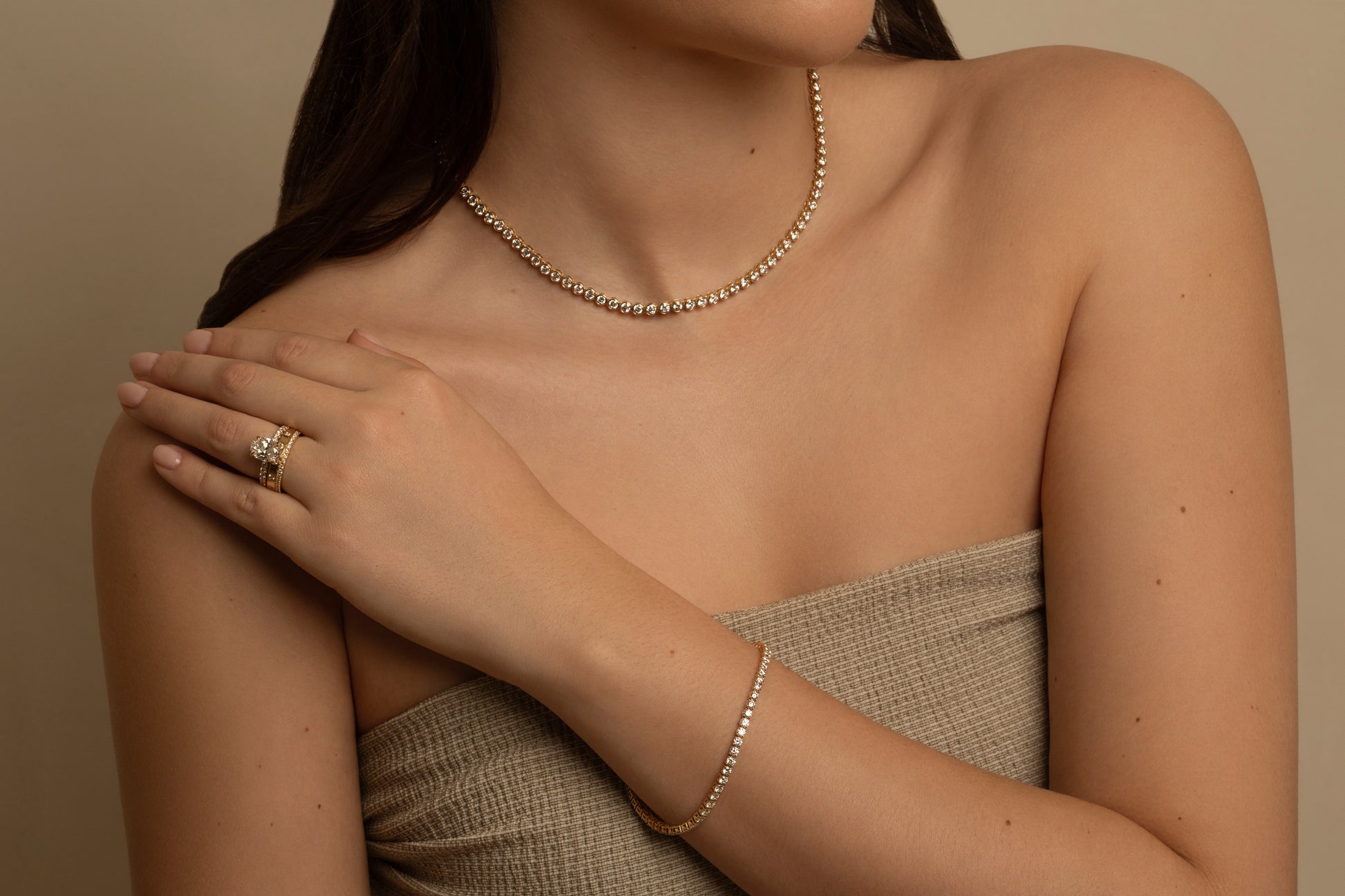 5 ct. tw. Bezel Set Diamond Tennis Necklace