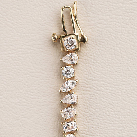 Fancy Shaped Diamond Tennis Bracelet