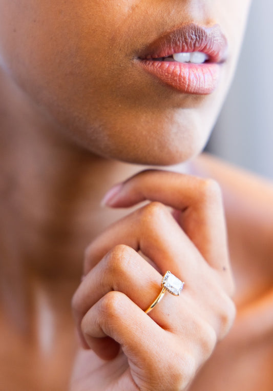 2.06ct Elongated Cushion Diamond Solitaire Engagement Ring