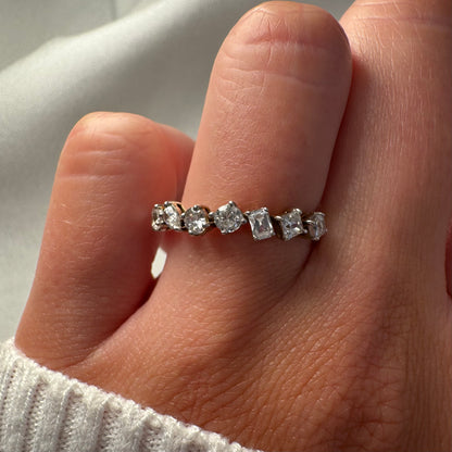 Shared Prong Fancy Diamond Band