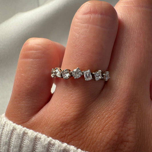 Shared Prong Fancy Diamond Band
