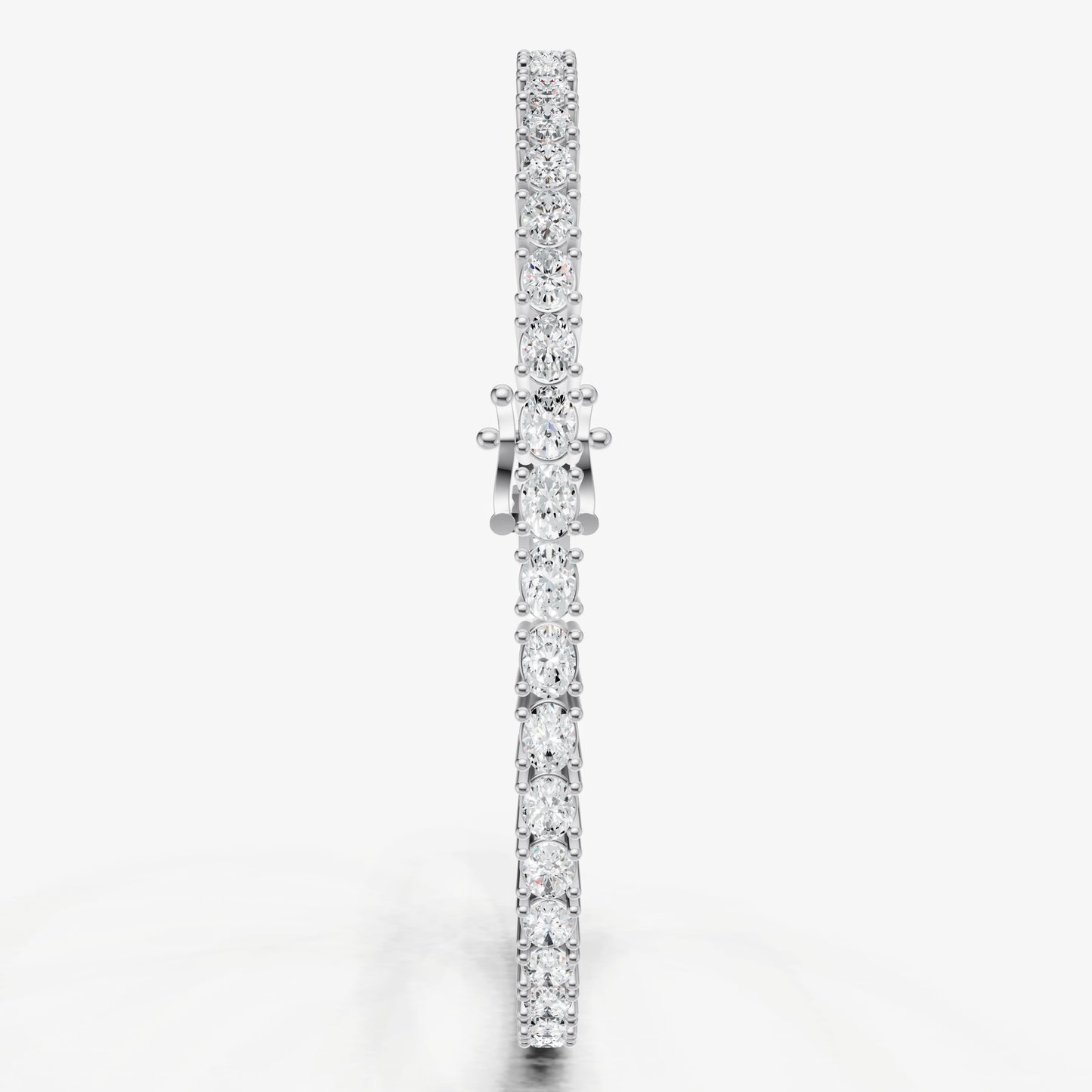 4.00ct Total Diamond Weight East-West Oval Tennis Bracelet