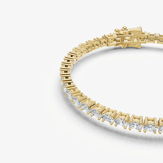 4.00ct Total Diamond Weight East-West Oval Tennis Bracelet