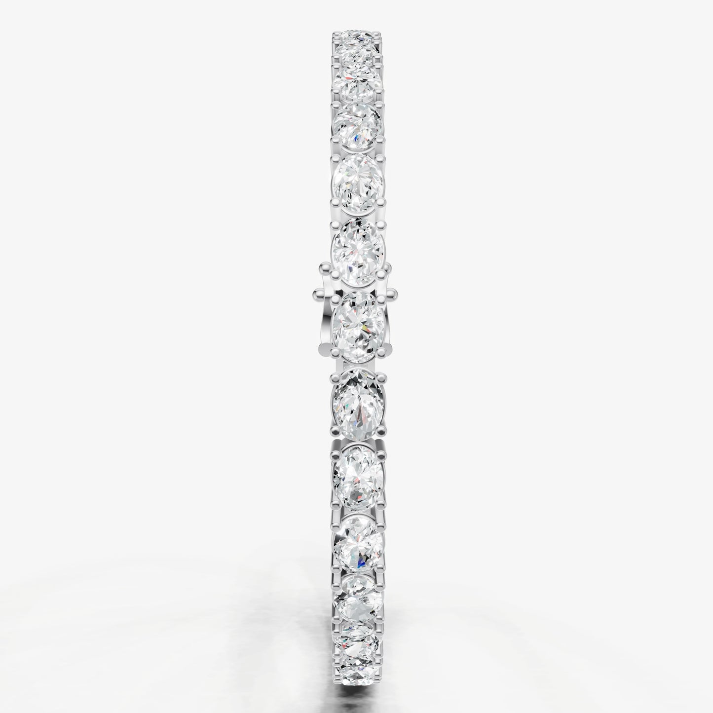 9.00ct Total Diamond Weight East-West Oval Tennis Bracelet