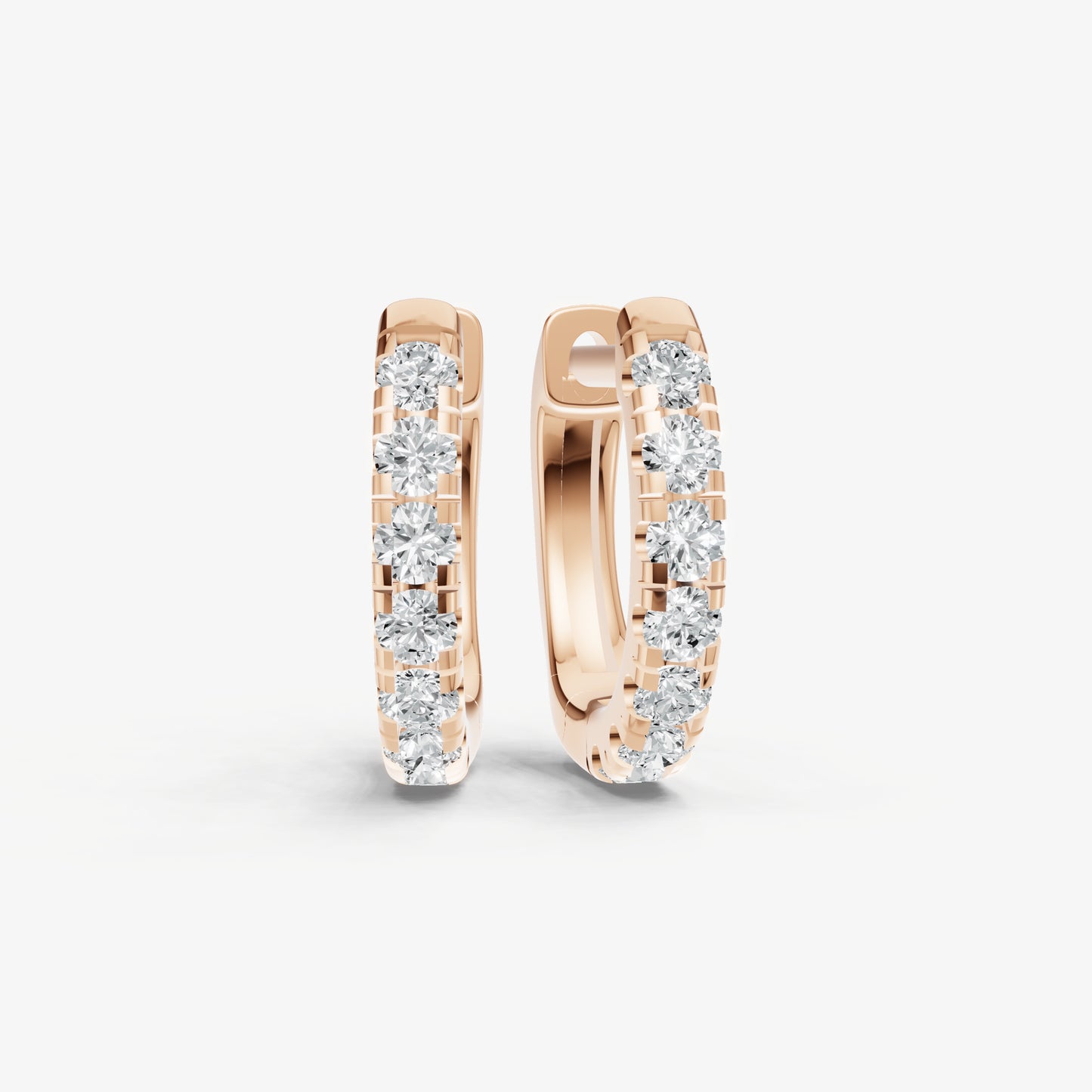 Petite 2pt Diamond Huggie Earrings Ð 8mm