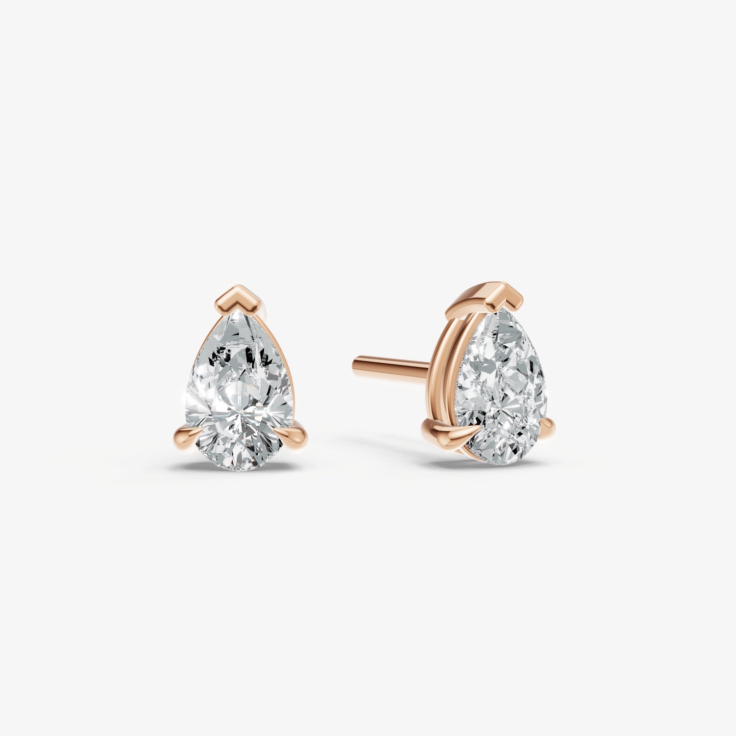 1.00ct Total Diamond Weight Pear Diamond Stud Earrings