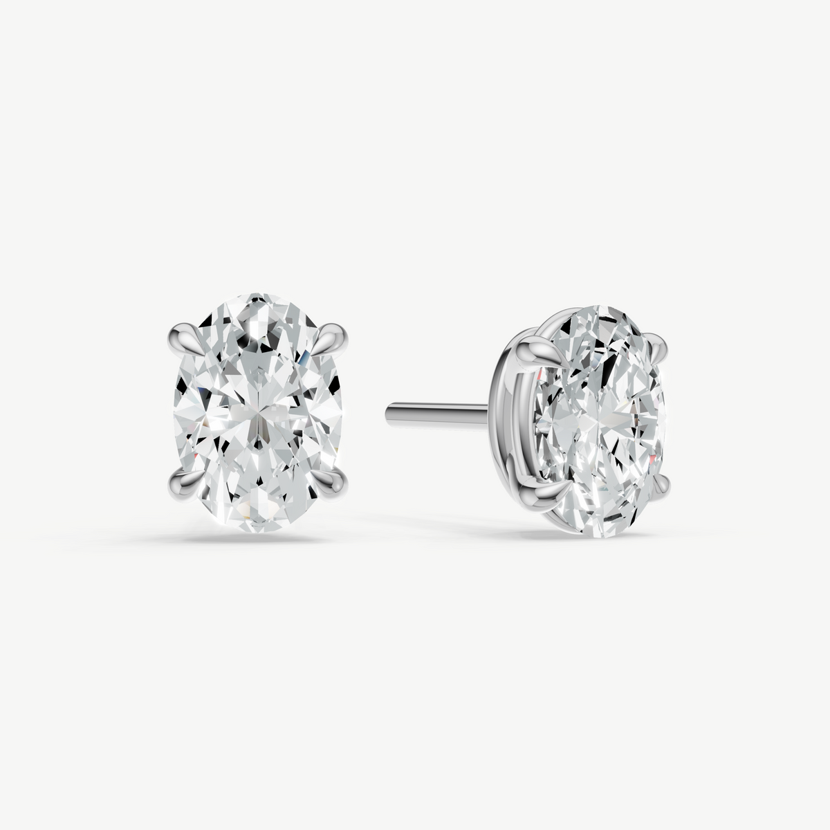 2.00ct TDW Oval Four Claw Studs