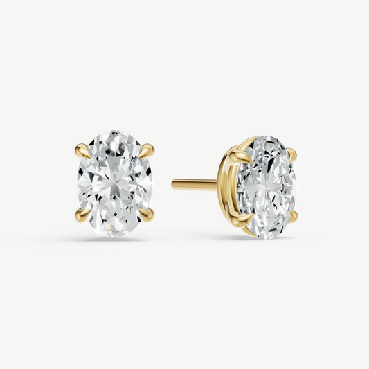 2.00ct TDW Oval Four Claw Studs