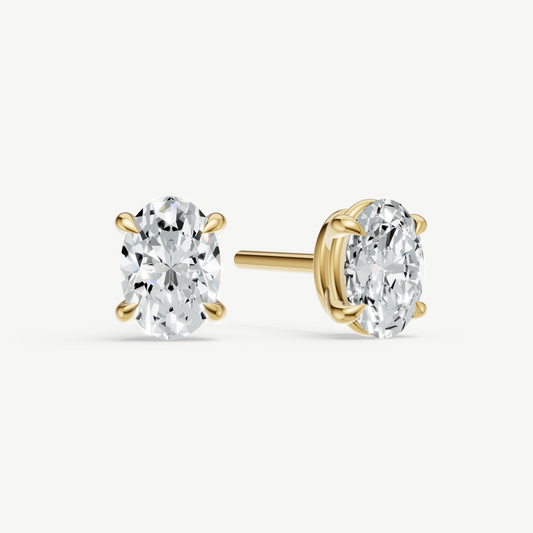 1.00ct TDW Oval Four Claw Studs