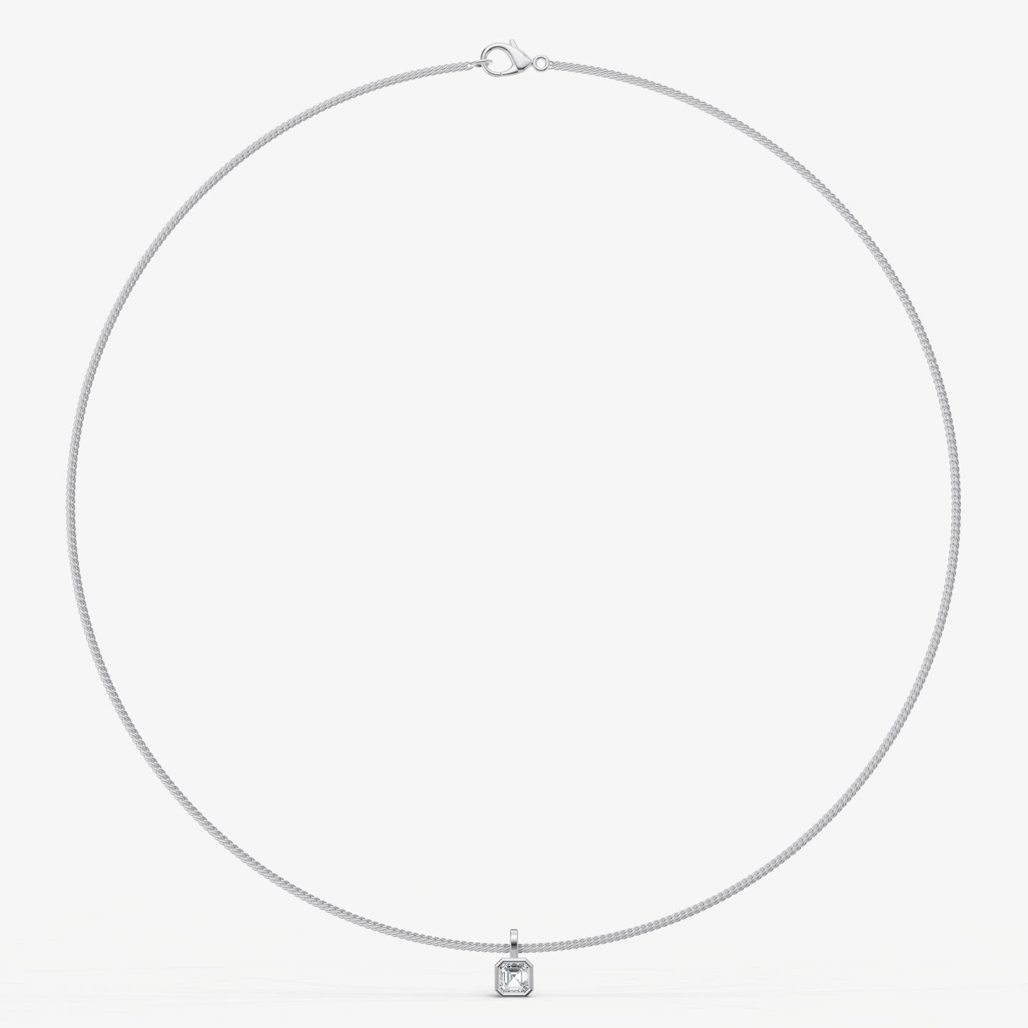 Signature Bezel Set Diamond Pendant Necklace