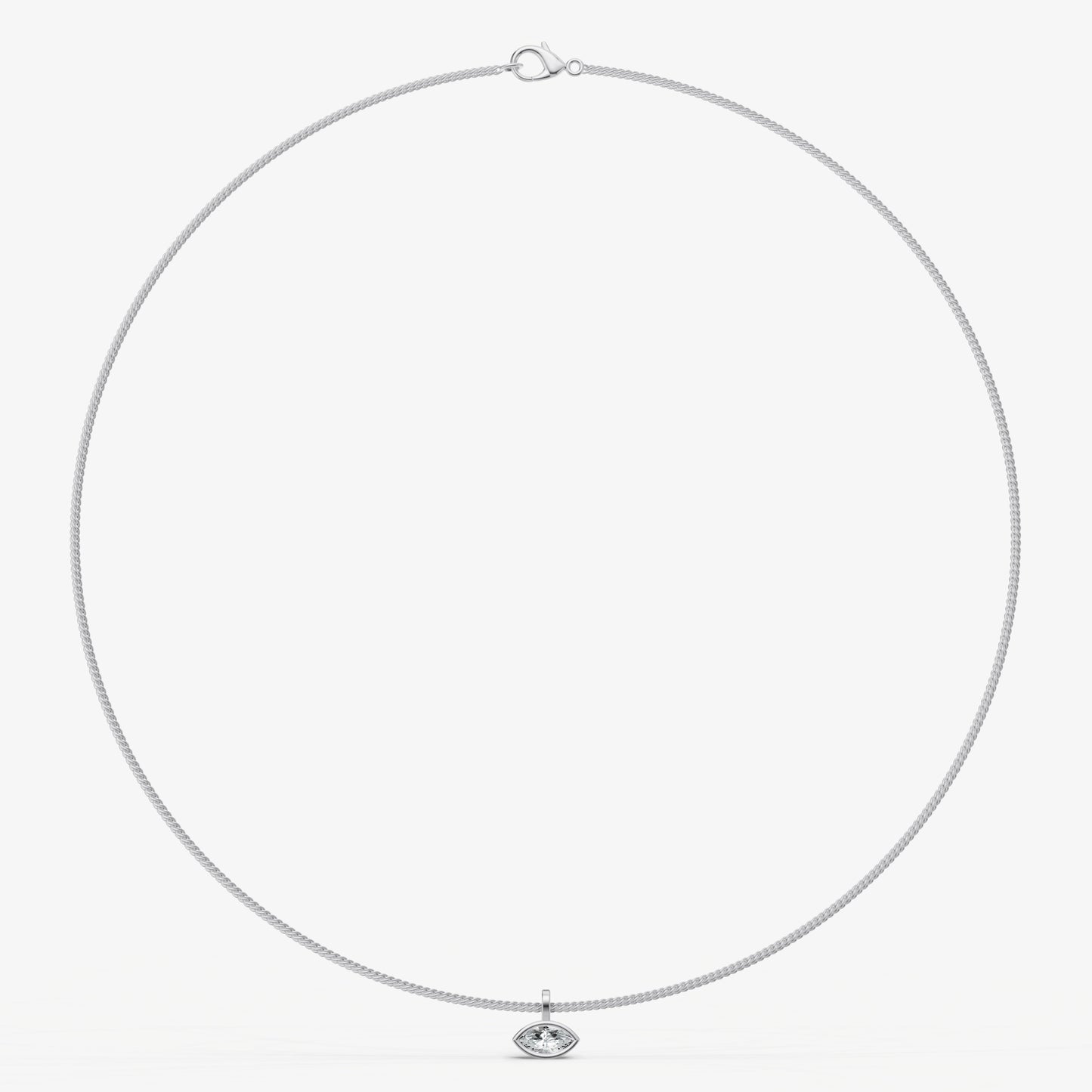 0.50ct Marquise Bezel Set Diamond Pendant