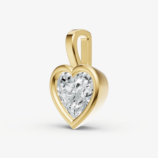0.50ct Heart Bezel Set Diamond Pendant