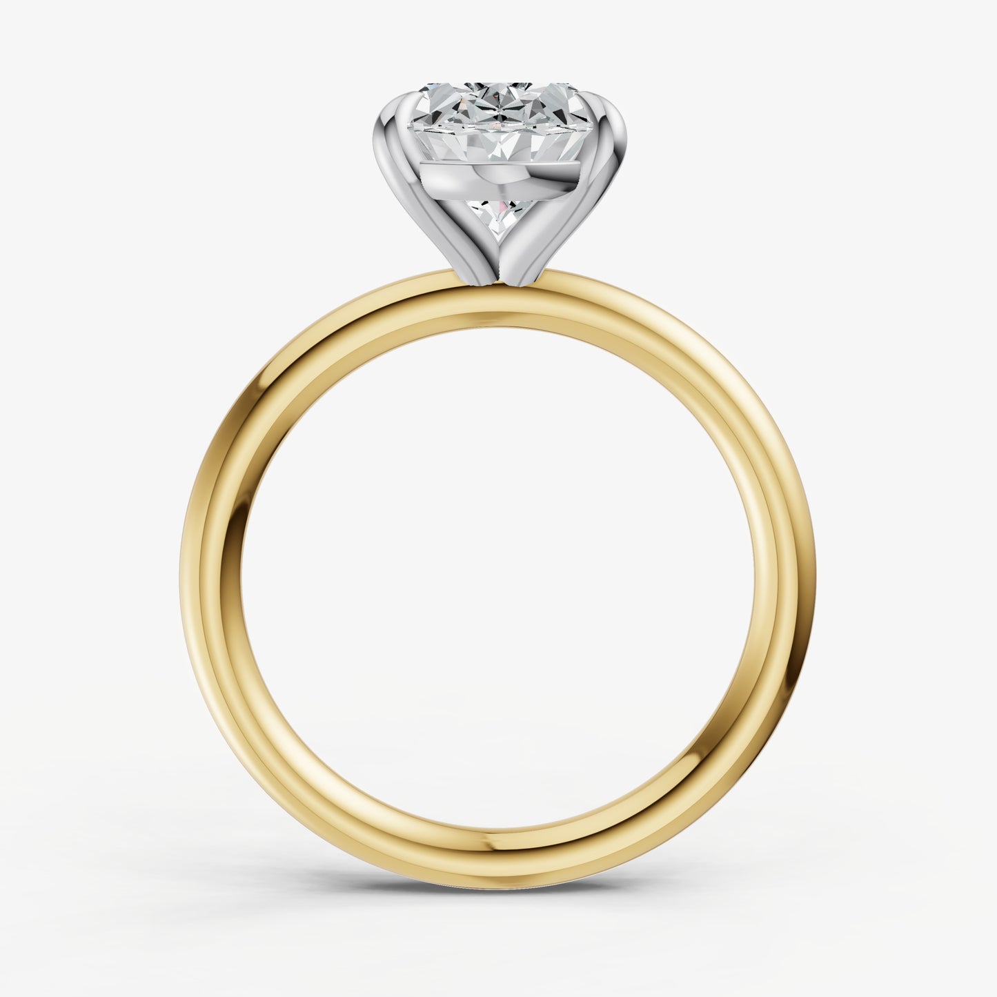 Oval Cluster Diamond Engagement Ring