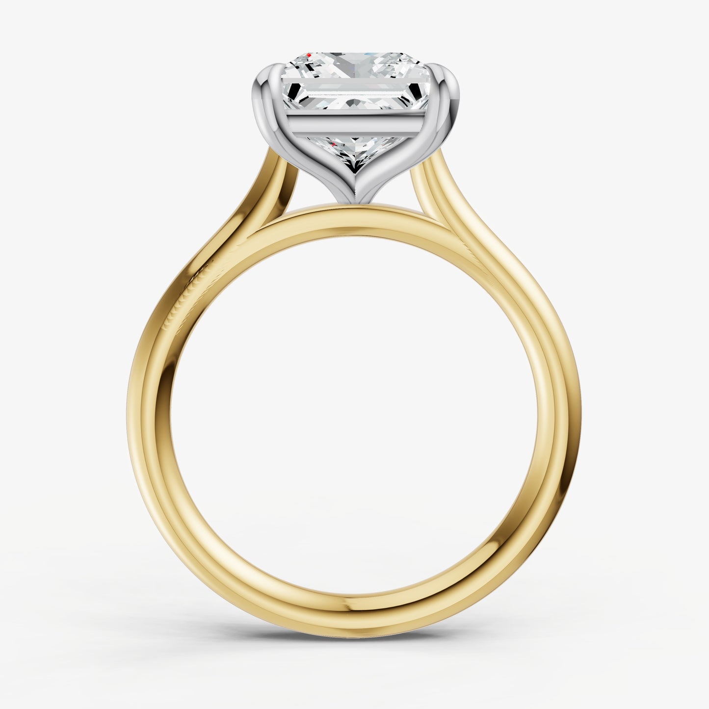 Princess Cathedral Set Solitaire Engagement Ring
