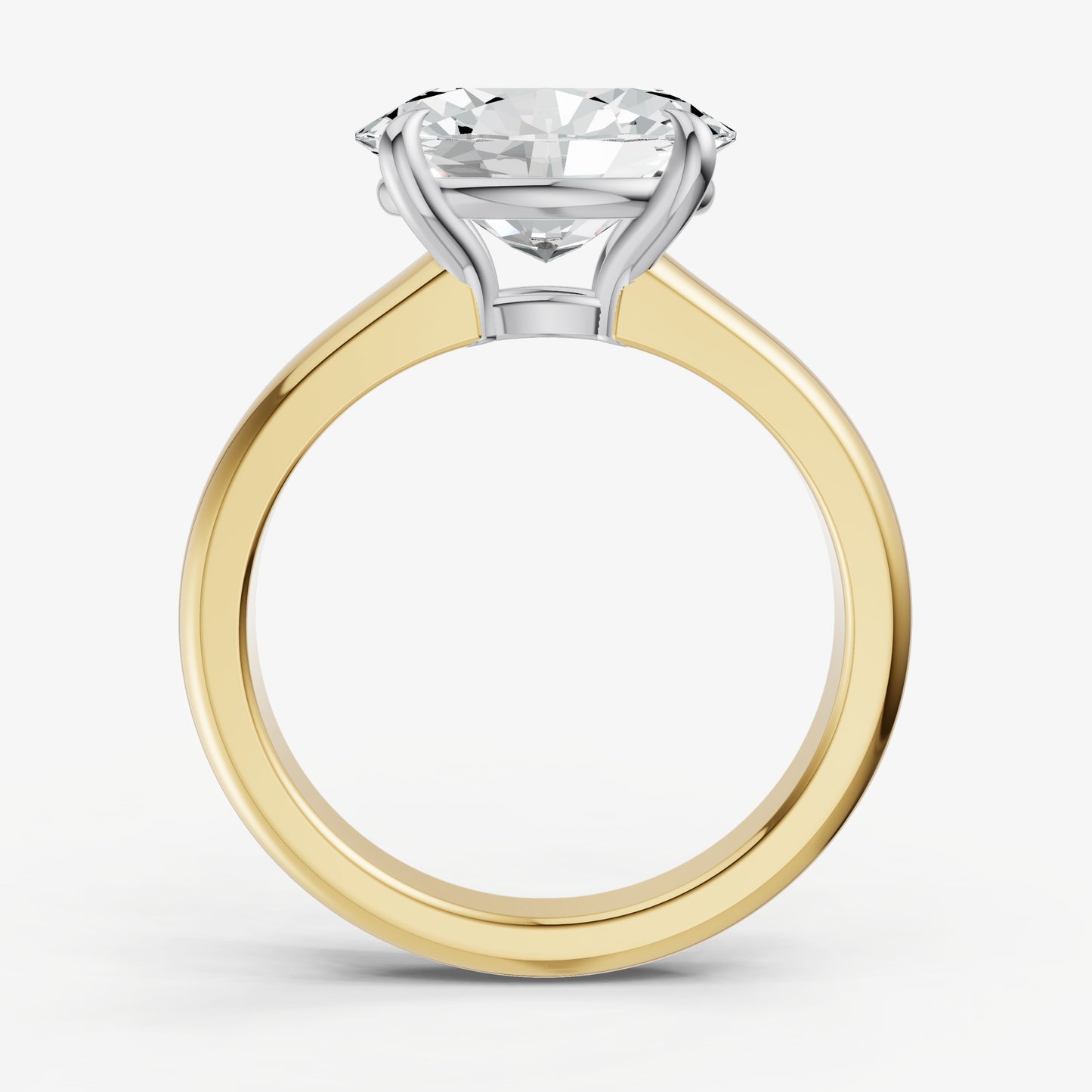 Oval East-West Oval Diamond Solitaire Engagement Ring