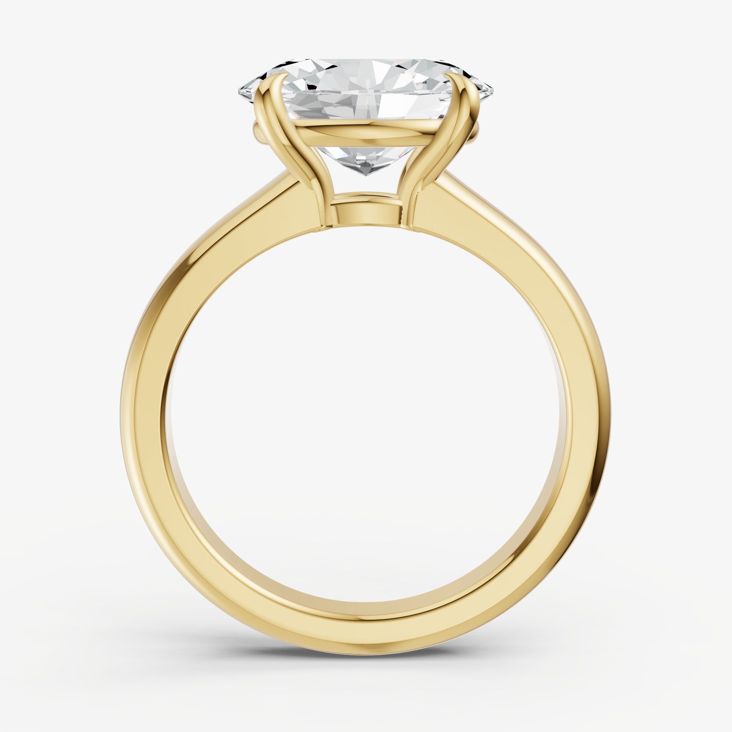 1.98ct Oval East West Tapered Solitaire
