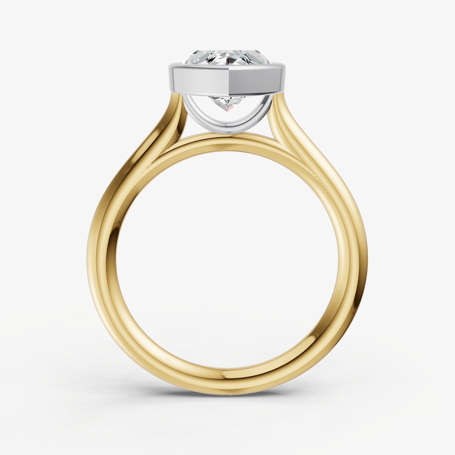 Marquise Bezel Set Cathedral Set Engagement Ring