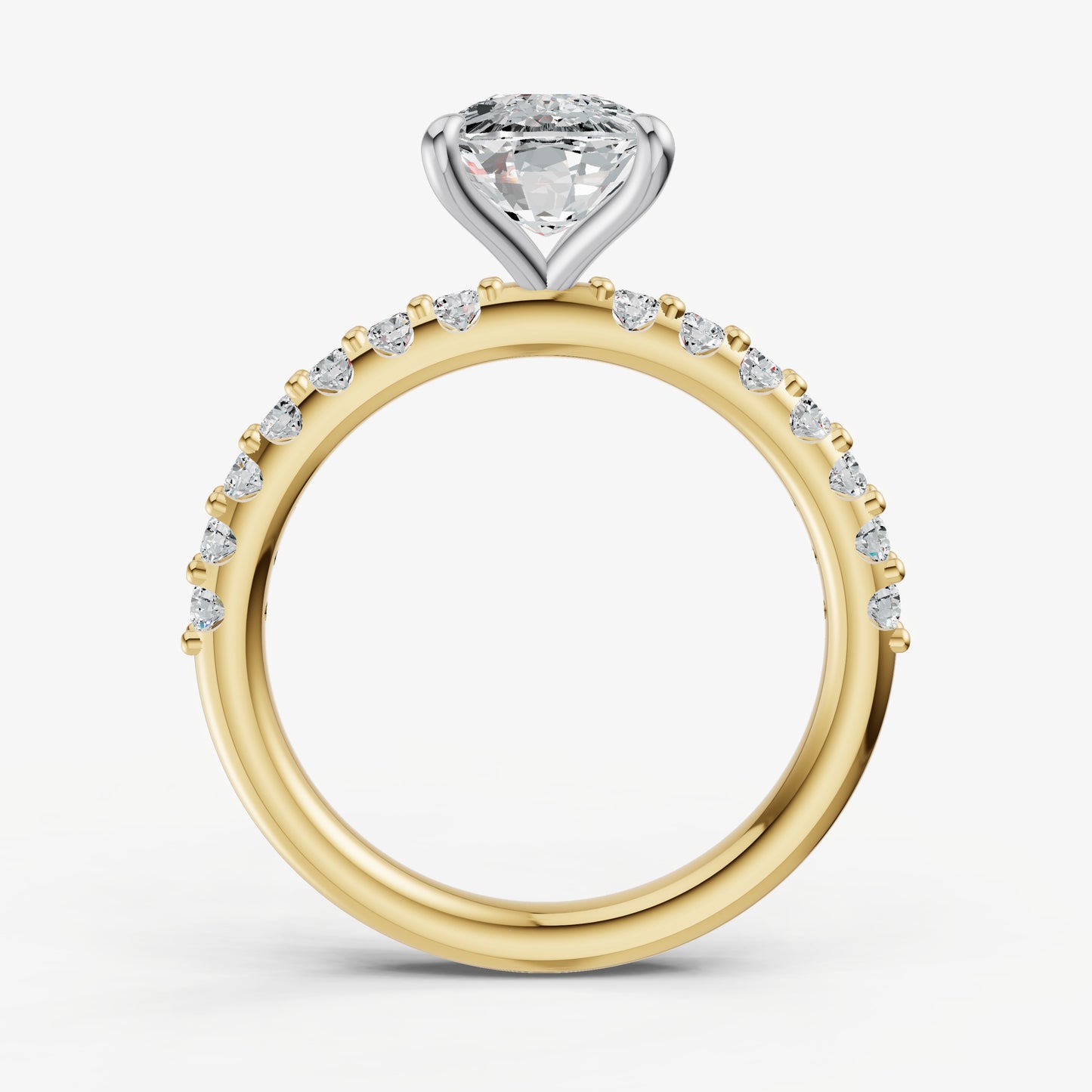 Old Miner 6 Claw Diamond Band Engagement Ring
