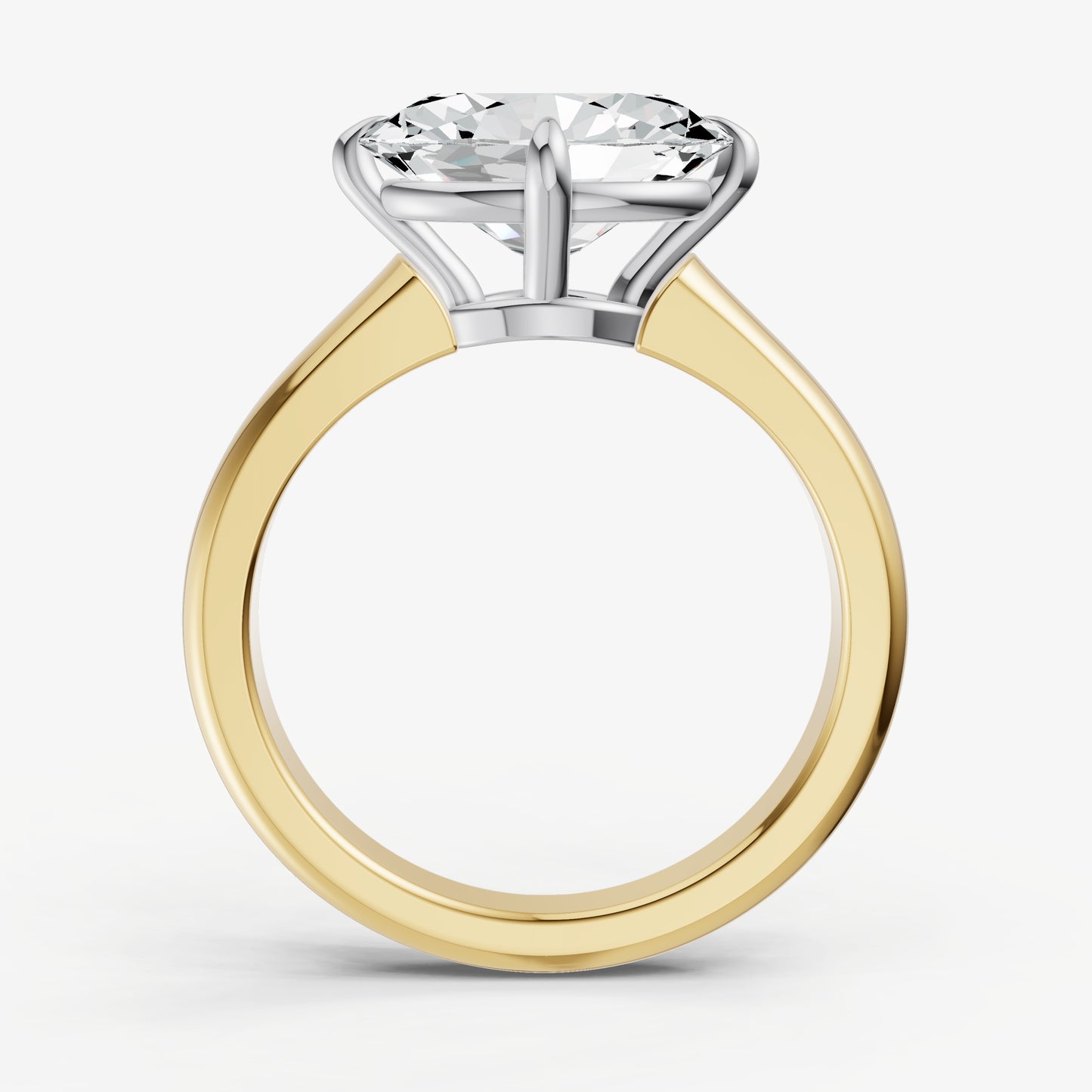 Oval East-West Oval Compassss Set Engagement Ring