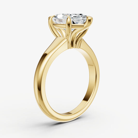 Marquise Solitaire Engagement Ring with Reverse Tapered Band