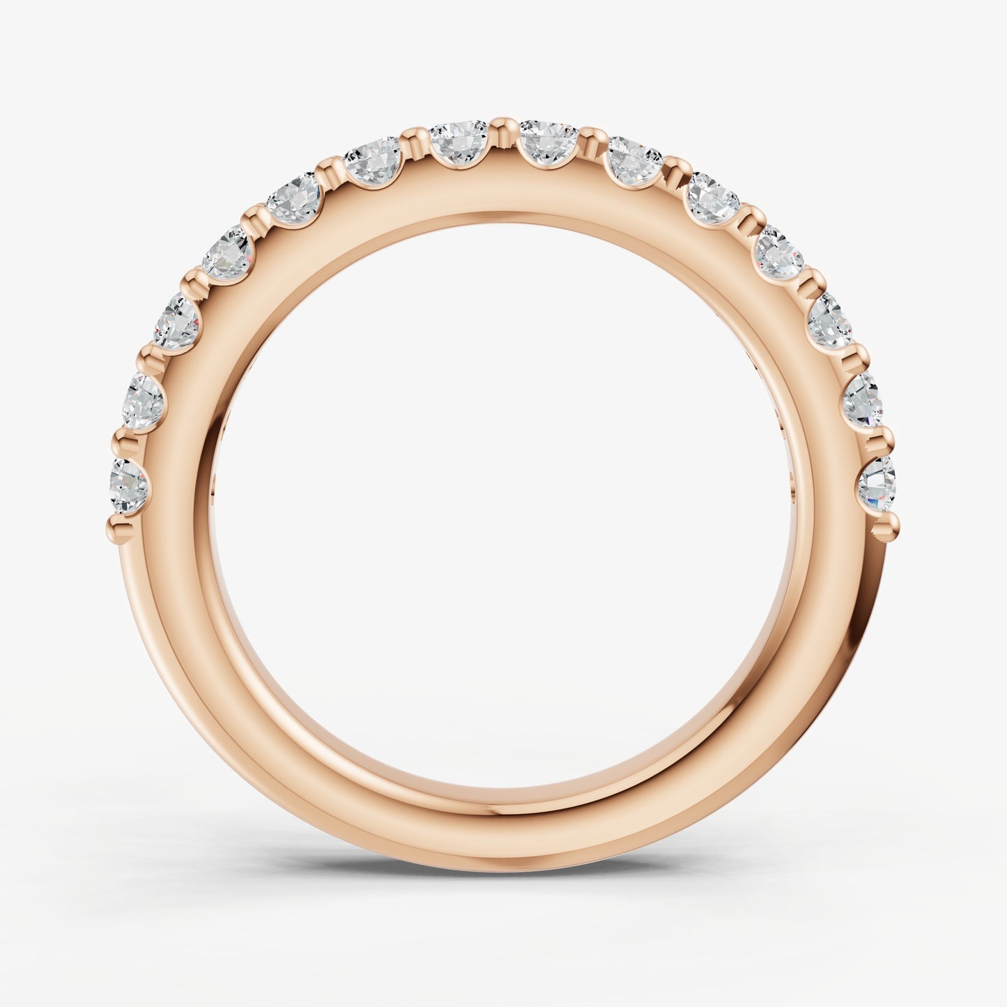 Shared Claw 0.05ct (5pt) Round Diamond Band
