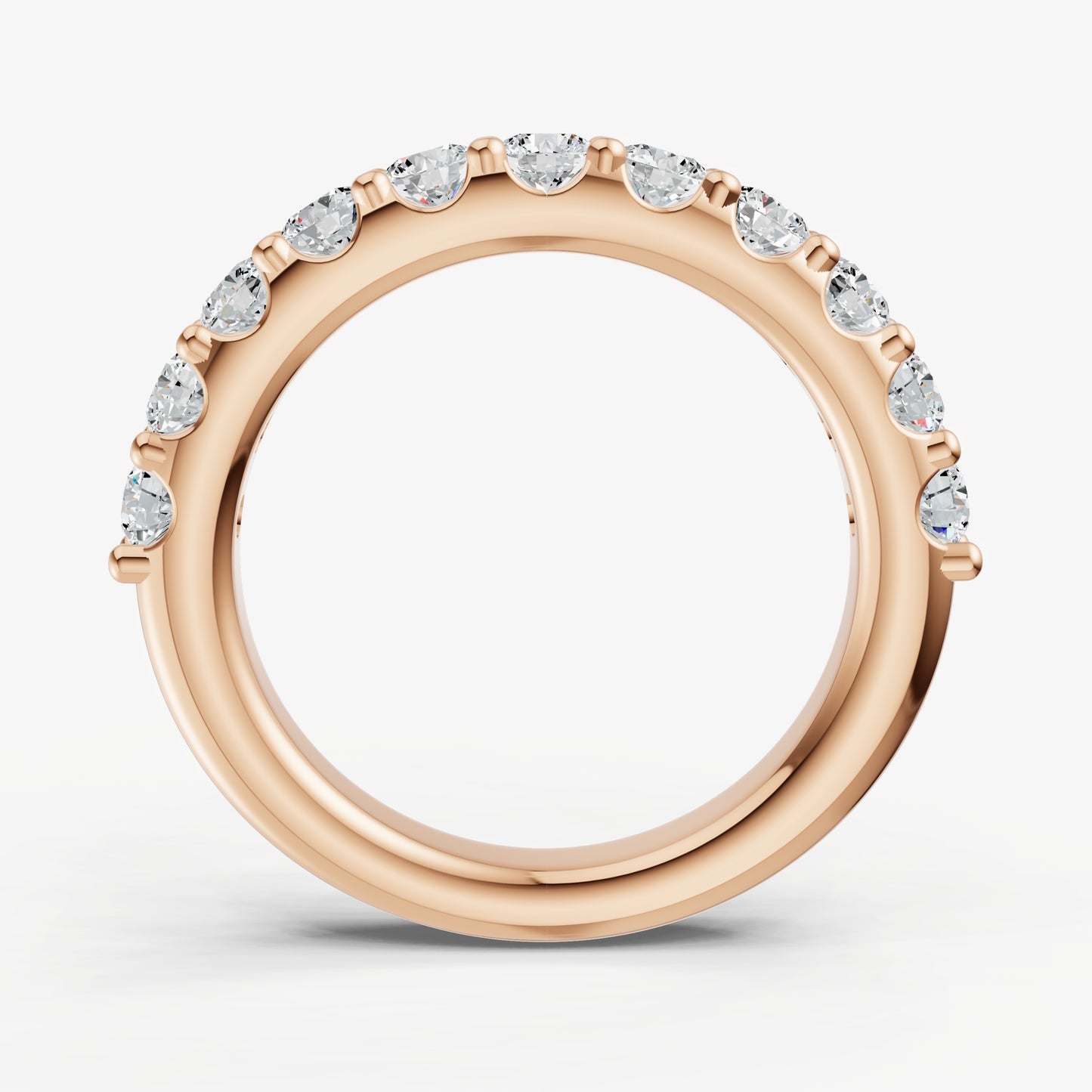 Shared Claw 0.10ct (10pt) Round Diamond Band