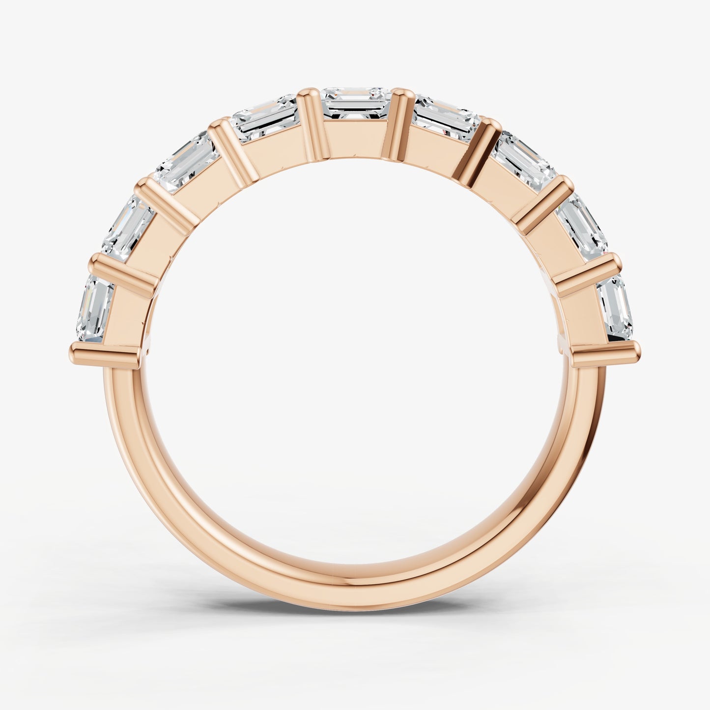 Asscher 30pt Prong Set Diamond Band