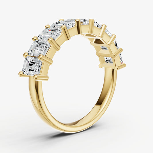 Prong Set Emerald 30pt Diamond Band