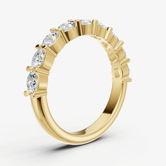 Prong Set East-West 0.10ct (10pt) Diamond Band