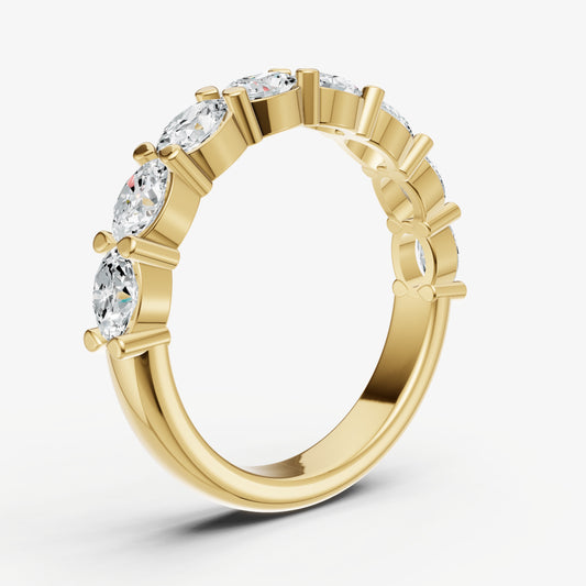 Prong Set East-West 0.15ct (15pt) Diamond Band