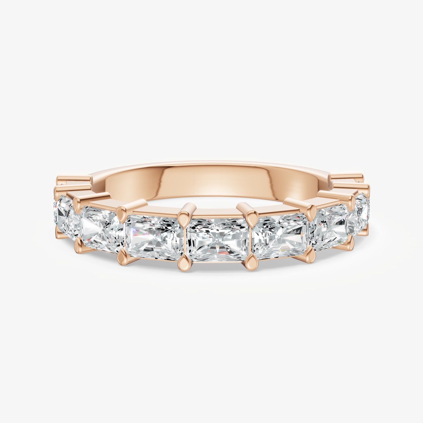 Prong Set East-West 0.15ct (15pt) Diamond Band