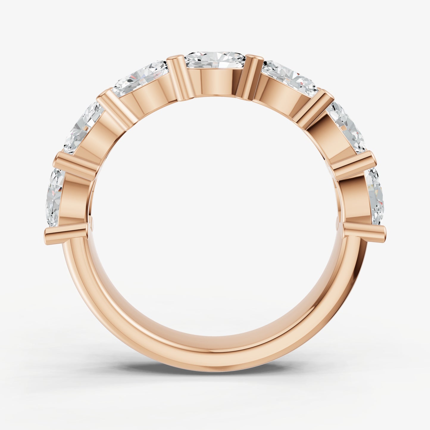 East-West Set Oval 25pt Diamond Band