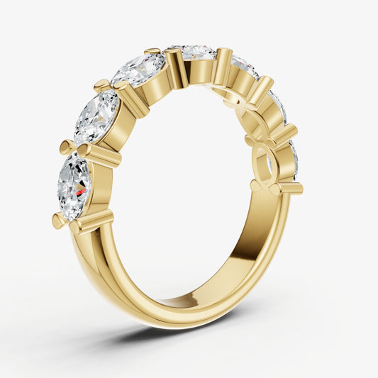 Prong Set East-West 0.25ct (25pt) Diamond Band