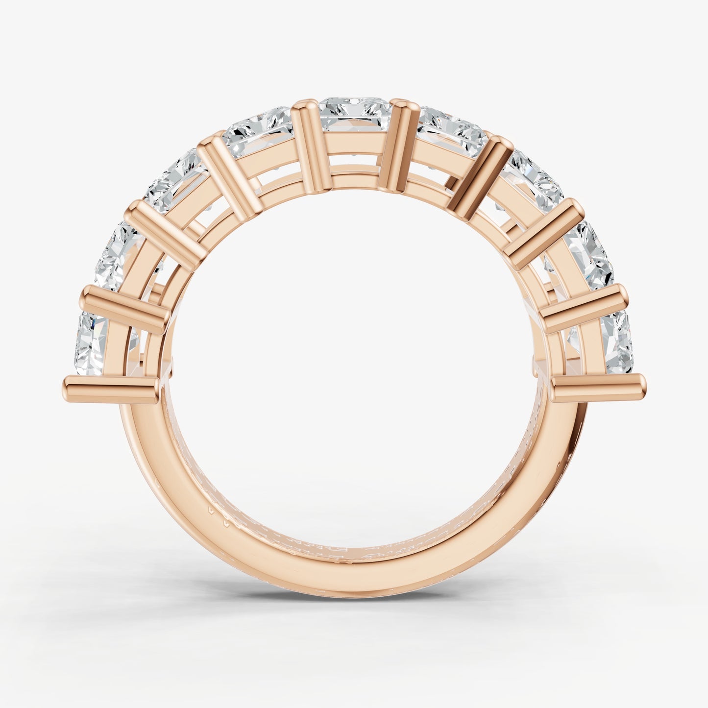 Statement Crown Set Radiant 50pt Diamond Band