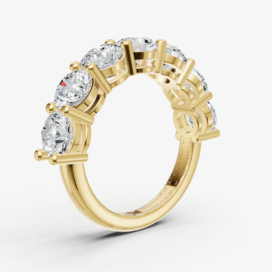 Statement Crown Set Round 50pt Diamond Band