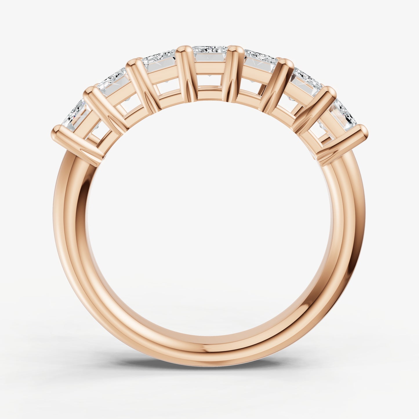 Crown Set Emerald Diamond Pinky Ring