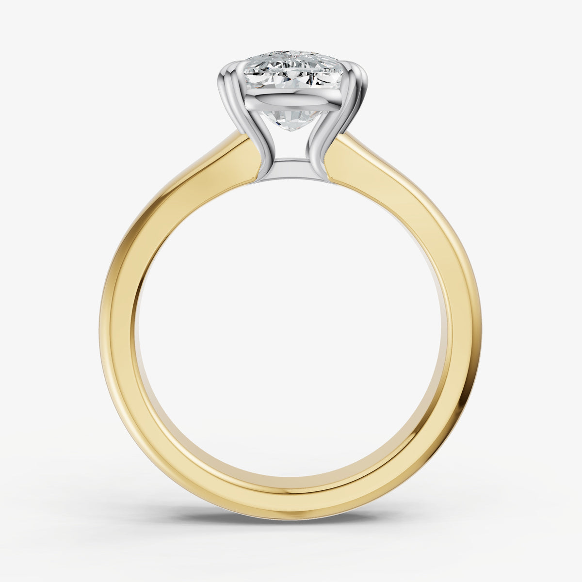 Large Taper Elongated Cushion Engagment Ring with Double Claws
