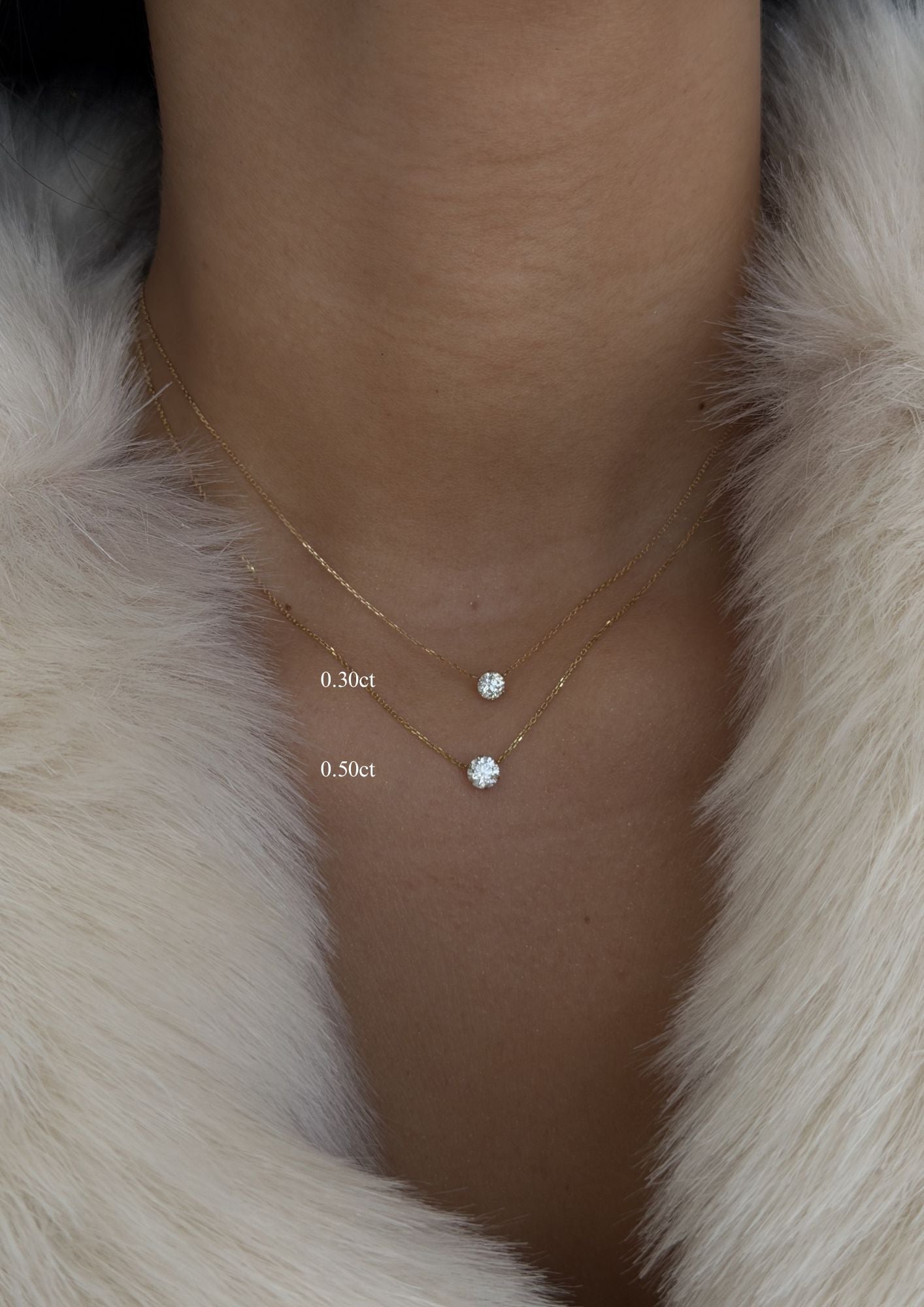 0.50ct Floating Diamond Necklace