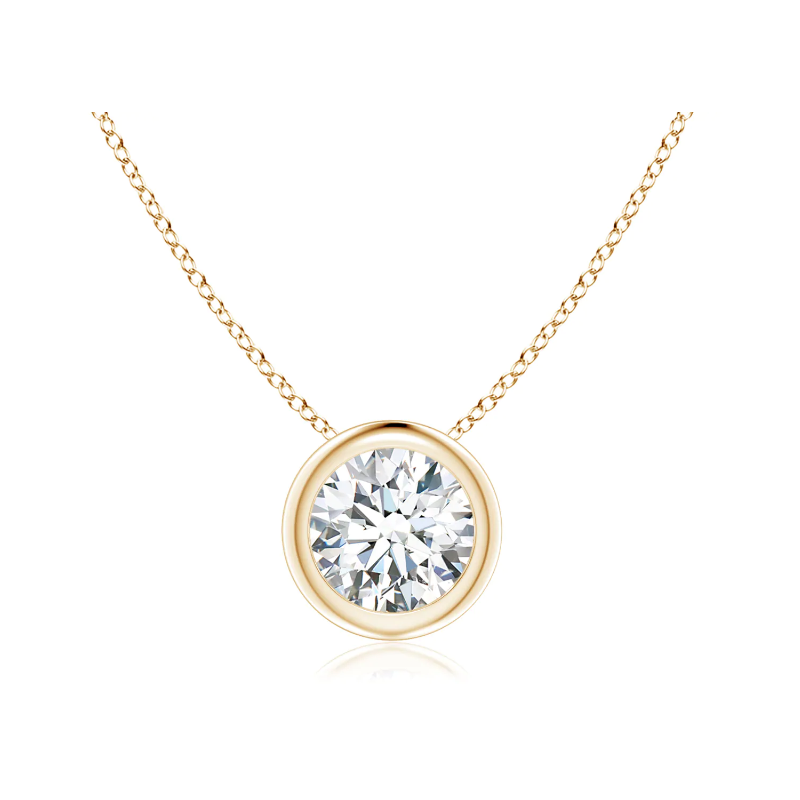 Floating diamond store pendant setting