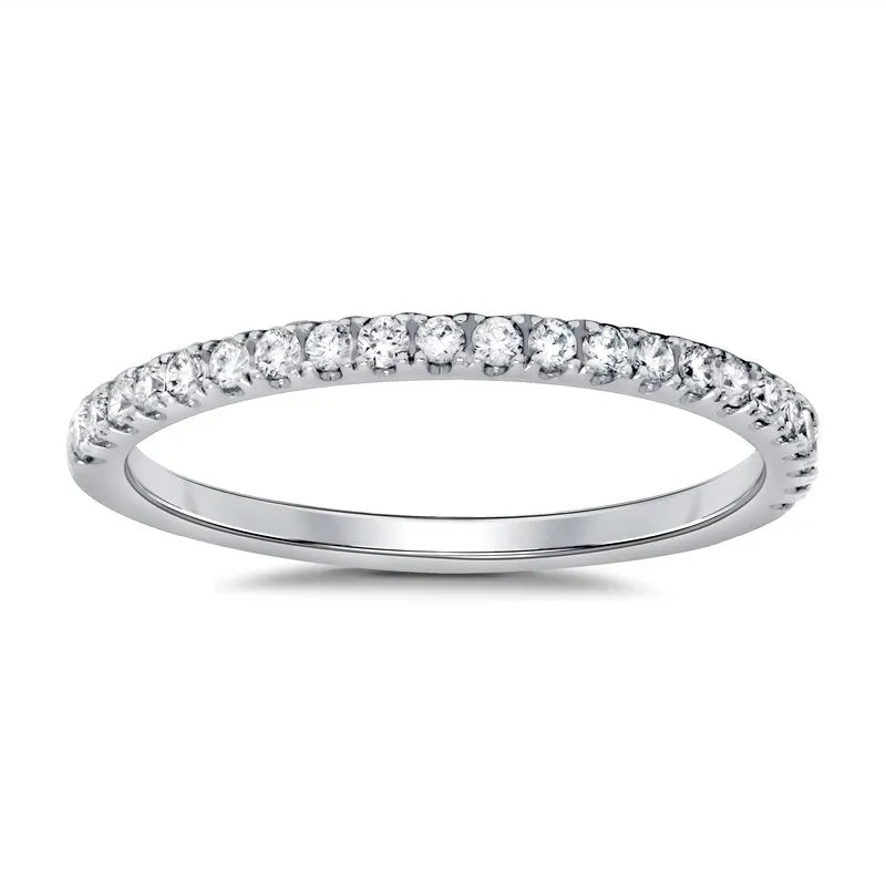 Prong set shop diamond band