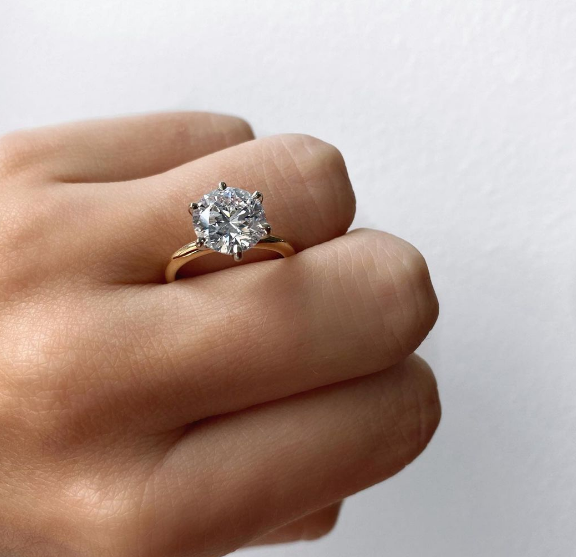 6 prong online round engagement ring