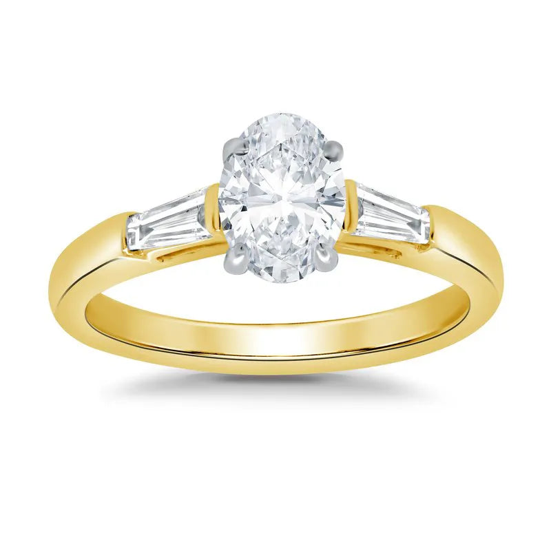 White gold oval solitaire engagement deals ring