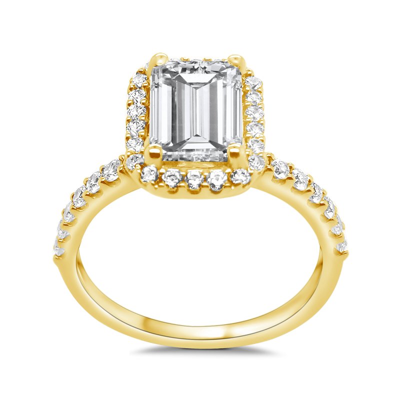 Halo ring hot sale emerald cut