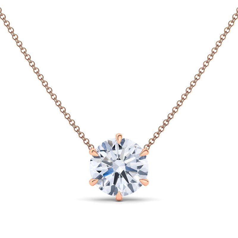 Floating diamond store pendant setting