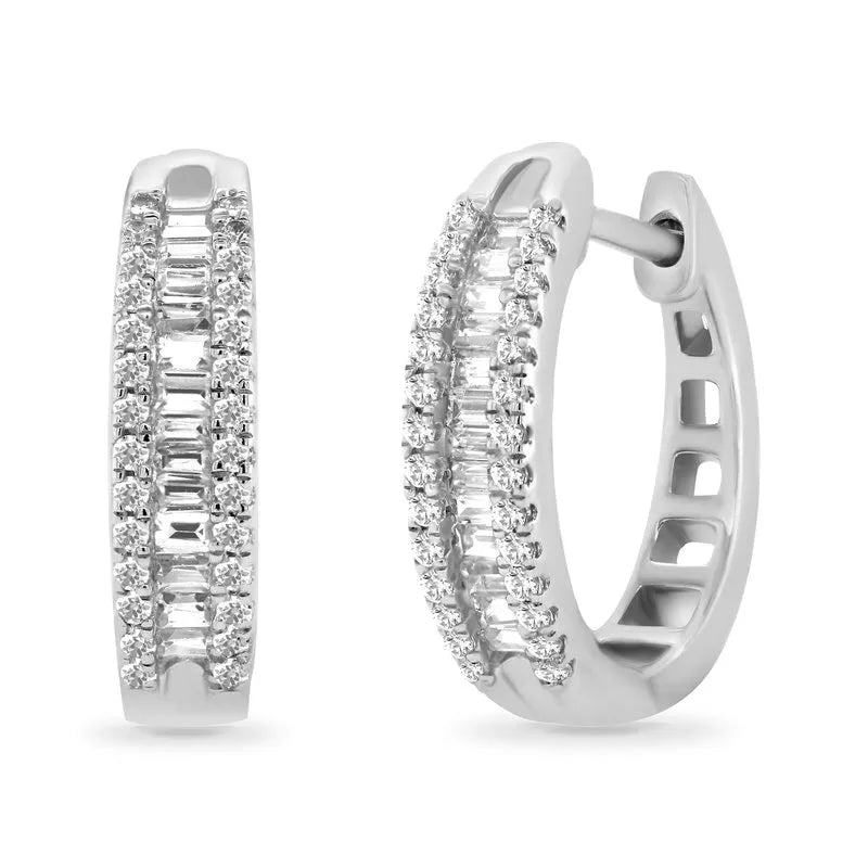 Designer diamond hoop deals earrings