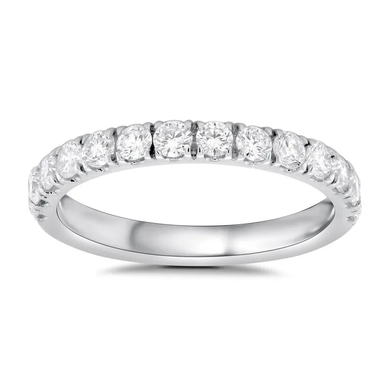 0.08ct Round Brilliant Cut Diamond French Pave Wedding Ring – Unique  Diamonds