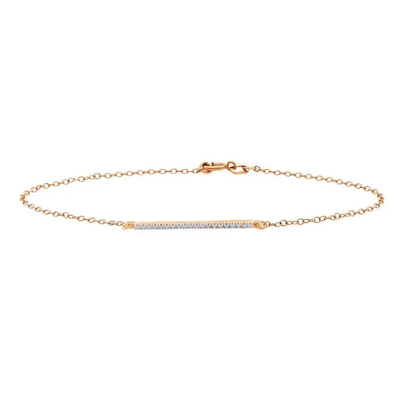  Dainty Gold Bar Bracelet for Women Simple Delicate