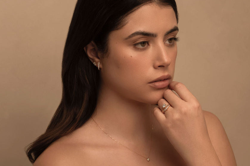 Diamond Hoop Earrings