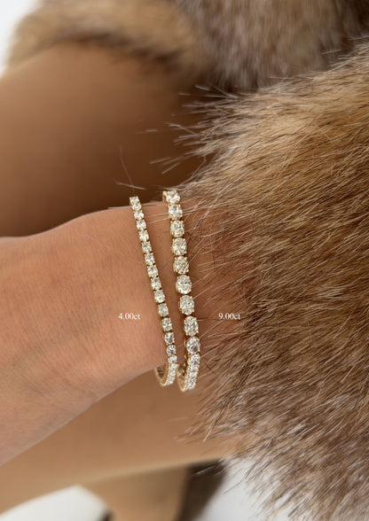 4.00ct Total Diamond Weight East-West Oval Tennis Bracelet