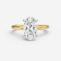 3.00ct Moval Signature Solitaire with Hidden Halo